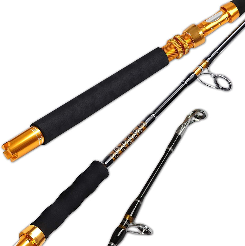 Fiblink Saltwater Jigging Spinning Rod 1-Piece Heavy Jig Fishing Rod (30-50Lb/50-80Lb/80-120Lb, 5-Feet 6-Inch) Sporting Goods > Outdoor Recreation > Fishing > Fishing Rods Fiblink   