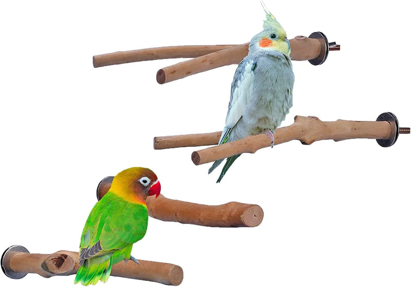 Filhome Bird Perch Stand Toy, Natural Wood Parrot Perch Bird Cage Branch Perch Accessories for Parakeets Cockatiels Conures Macaws Finches Love Birds (M: 10" Length) Animals & Pet Supplies > Pet Supplies > Bird Supplies > Bird Cages & Stands Timwaygo 7.8" YYII  