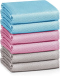 Fish Scale Streak Free Miracle Cleaning Cloth Easy Clean Nanoscale,Microfiber Window Mirror Glass Car Stainless Steel Cleaning Cloth,Lint Free Dish Cloth Wine Glass Polishing Towel,Reusable,Pack 6,Mix Home & Garden > Household Supplies > Household Cleaning Supplies OMLIFE 3 Color Assorted  