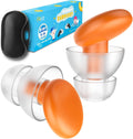 Fitciz Ear Plugs for Swimming Adults, 2 Pairs Swim Ear Plugs, 2 Sizes S+L in 1 Box with Delicate Case, Comfortable Waterproof Swimming Earplugs for Men and Women, Swimmers, Water Pool Shower Bathing Sporting Goods > Outdoor Recreation > Boating & Water Sports > Swimming Fitciz Orange for Kid  