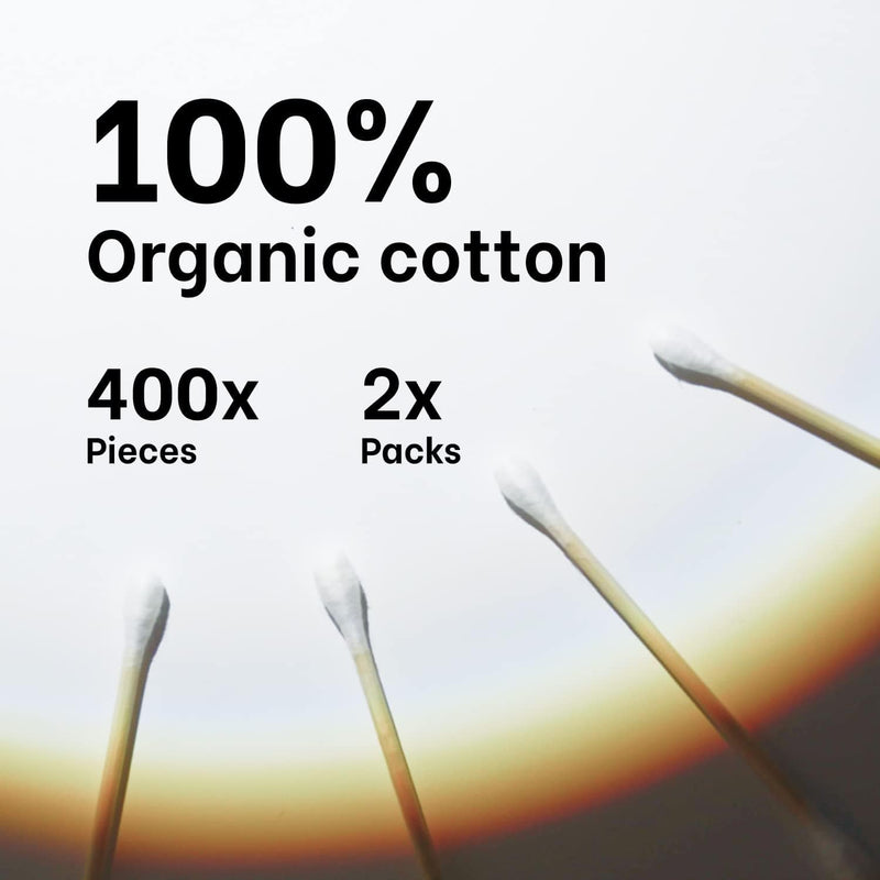 Fjord Swabs - 400-Count Bamboo Cotton Swabs - Strong & Soft Double Tipped Qtips Cotton Swabs - Natural & Sustainable Hygge Ear Sticks Ideal for Wax & Makeup Removal/Appliance, Cleaning & Crafts Home & Garden > Household Supplies > Household Cleaning Supplies Nautilus Pompilius LLC   