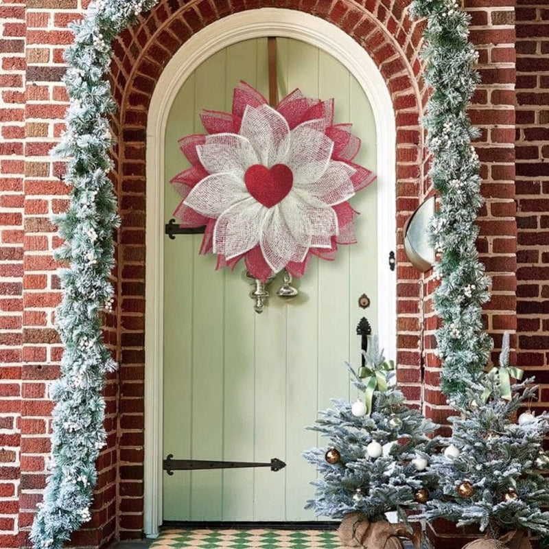 Flower Wreath Easter Valentine'S Day Floral Wreath for Front Door Wall Window Farmhouse Decor Home & Garden > Decor > Seasonal & Holiday Decorations CawBing   