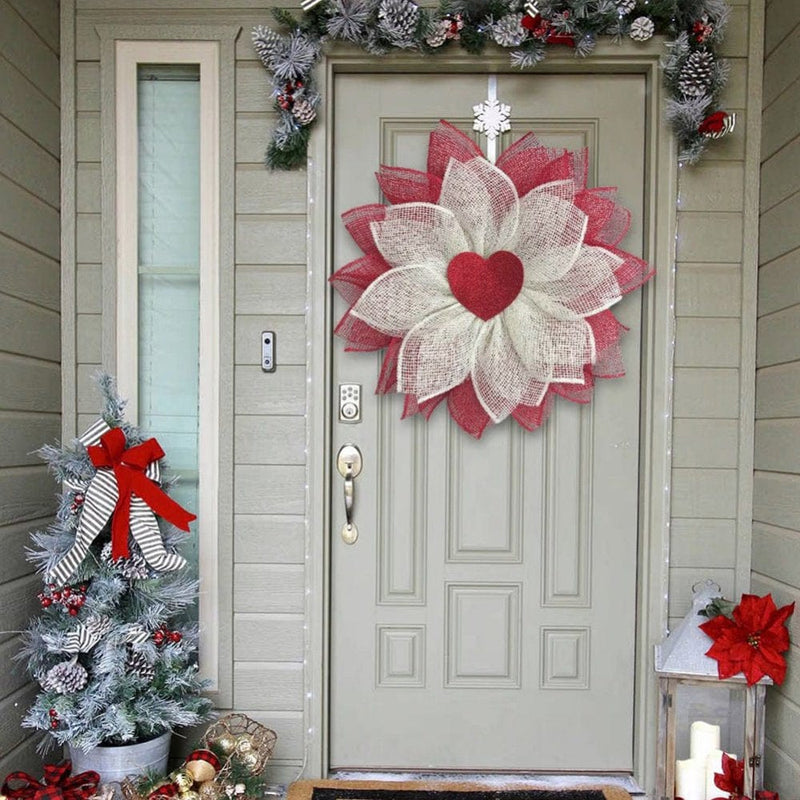 Flower Wreath Easter Valentine'S Day Floral Wreath for Front Door Wall Window Farmhouse Decor