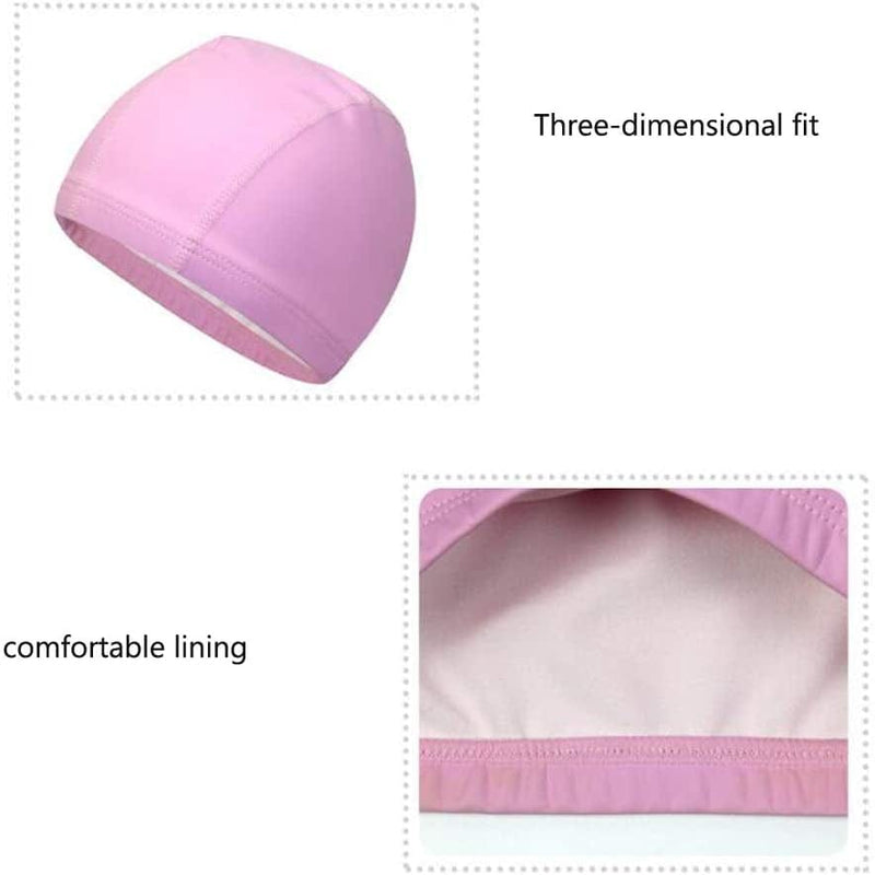 Flyusa FZBNSRKO Candy Color Waterproof High Elastic Lycra Swim Caps with PU Coat PU Swimming Cap for Men and Women Long Hair Sporting Goods > Outdoor Recreation > Boating & Water Sports > Swimming > Swim Caps Flyusa   