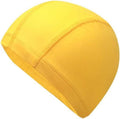 Flyusa FZBNSRKO Candy Color Waterproof High Elastic Lycra Swim Caps with PU Coat PU Swimming Cap for Men and Women Long Hair Sporting Goods > Outdoor Recreation > Boating & Water Sports > Swimming > Swim Caps Flyusa Yellow  