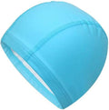 Flyusa FZBNSRKO Candy Color Waterproof High Elastic Lycra Swim Caps with PU Coat PU Swimming Cap for Men and Women Long Hair Sporting Goods > Outdoor Recreation > Boating & Water Sports > Swimming > Swim Caps Flyusa Lake Blue  