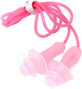 Flyusa FZBNSRKO Silicone Swim Earplugs, 10 Pcs (5 Pairs) Gel Soft Corded String Ear Plugs for Swimming Sporting Goods > Outdoor Recreation > Boating & Water Sports > Swimming Flyusa Pink  