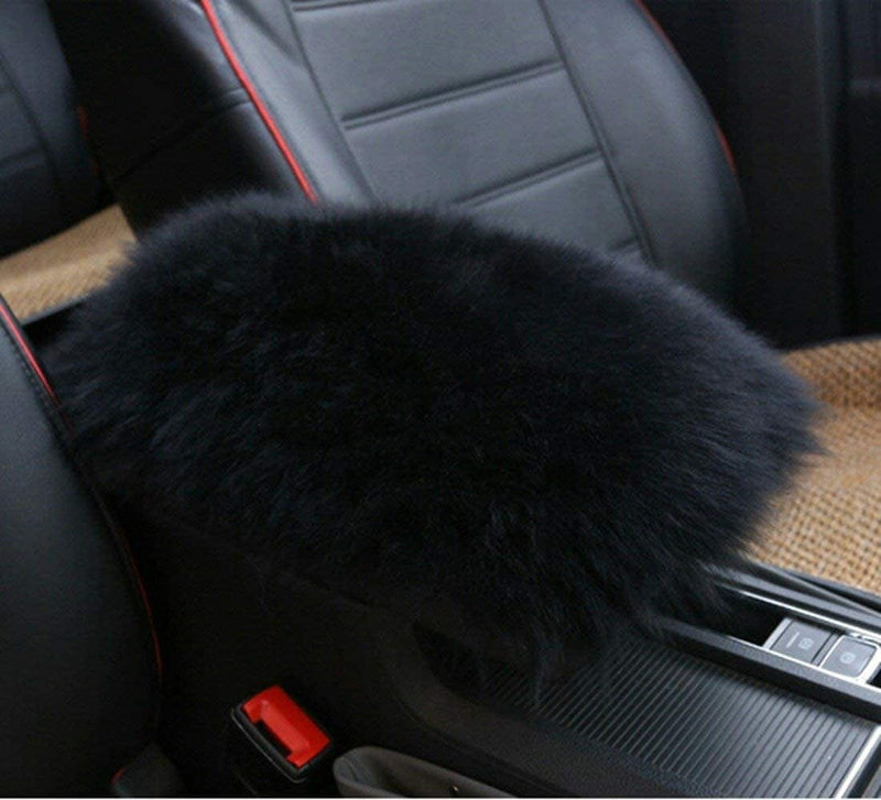Forala Auto Center Console Pad Furry Sheepskin Wool Car Armrest Seat Box Cover Protector Universal Fit (W-Black) Home & Garden > Lighting > Light Ropes & Strings Forala W-Black  