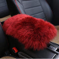 Forala Auto Center Console Pad Furry Sheepskin Wool Car Armrest Seat Box Cover Protector Universal Fit (W-Black) Home & Garden > Lighting > Light Ropes & Strings Forala W-Wine Red  