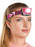 Foxelli LED Headlamp Flashlight for Adults & Kids, Running, Camping, Hiking Head Lamp with White & Red Light, Lightweight Waterproof Headlight with Comfortable Headband, 3 AAA Batteries Included Hardware > Tools > Flashlights & Headlamps > Flashlights Foxelli Neon Pink  