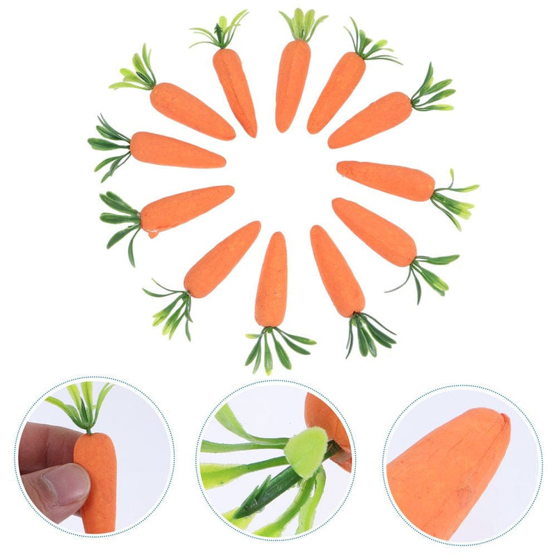 FRCOLOR 24Pcs Easter Artificial Carrot Simulation Carrots Decor Carrot Easter Decor Home & Garden > Decor > Seasonal & Holiday Decorations FRCOLOR   