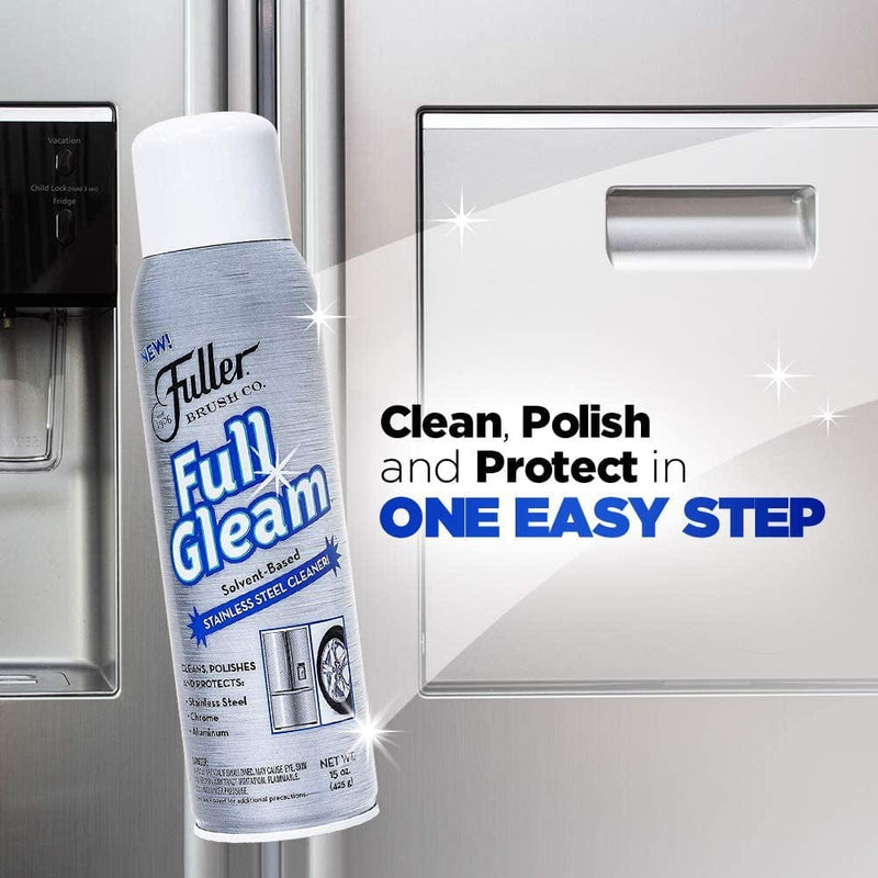 Fuller Brush Full Gleam Stainless Steel Cleaner - Chrome & Aluminum Conditioner Spray for Cleaning Pots, Pans, Cooktop & Kitchen Appliances - Easy Clean & Polish for Home & Business Home & Garden > Household Supplies > Household Cleaning Supplies Fuller Brush   