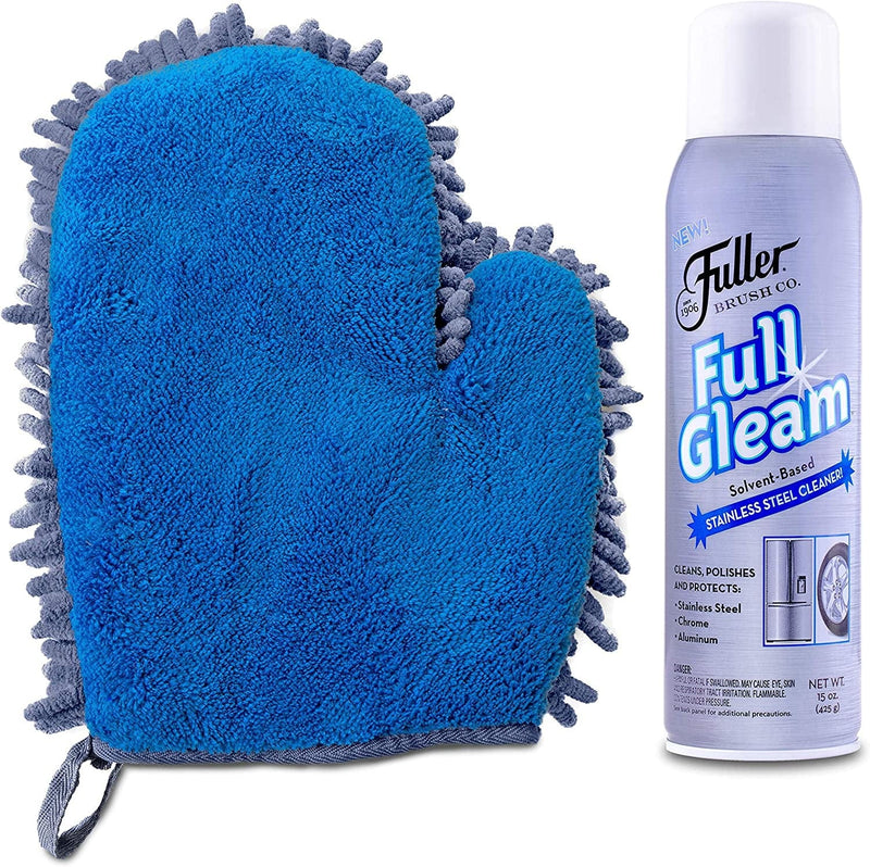 Fuller Brush Full Gleam Stainless Steel Cleaner - Chrome & Aluminum Conditioner Spray for Cleaning Pots, Pans, Cooktop & Kitchen Appliances - Easy Clean & Polish for Home & Business Home & Garden > Household Supplies > Household Cleaning Supplies Fuller Brush 2 Piece Set  