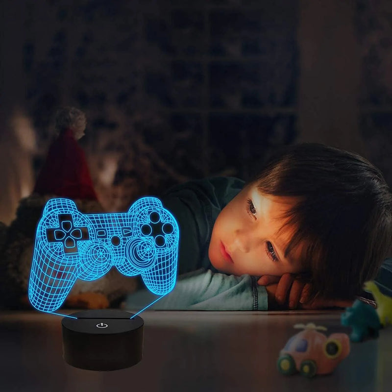 FULLOSUN Pixel Game over Illusion Lamp, Gamepad 3D Night Light (3 Patterns) with Remote Control 16 Color Changing Gaming Room Headset Decor Best Gamer Gift Home & Garden > Lighting > Night Lights & Ambient Lighting FULLOSUN   