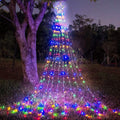 FUNIAO (New) Christmas Decoration Lights, 320 LED Waterproof String Lights with Star Topper, 8 Light Modes for Christmas Tree Decoration, Holiday, Wedding (Multicolor) Home & Garden > Lighting > Light Ropes & Strings FUNIAO Iron Star-Multicolor  