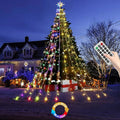 FUNIAO (New) Christmas Decoration Lights, 320 LED Waterproof String Lights with Star Topper, 8 Light Modes for Christmas Tree Decoration, Holiday, Wedding (Multicolor) Home & Garden > Lighting > Light Ropes & Strings FUNIAO Dipper Star-Warm+Multicolor  