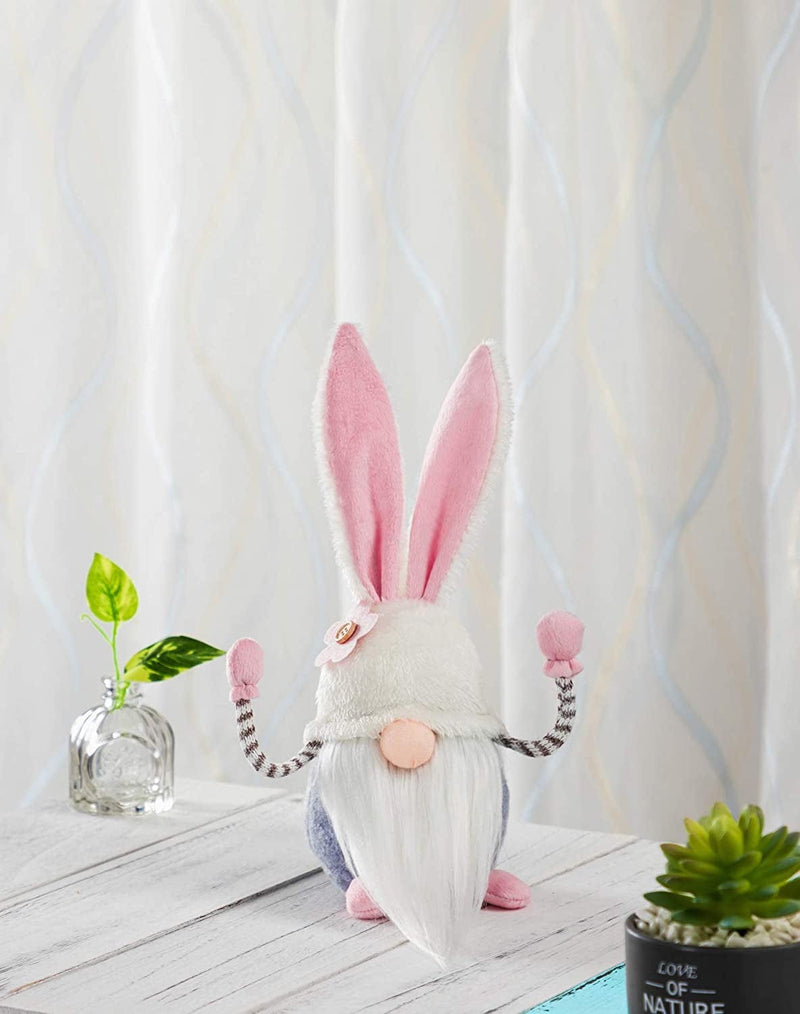 Funoasis Easter Bunny Gnome Spring Gnomes Easter Holiday Home Decoration Gnome Plush Handmade Rabbit Gifts Swedish Tomte Elf ( Pink Bunny, 13 Inches) Home & Garden > Decor > Seasonal & Holiday Decorations SR Crafts Co., Ltd   