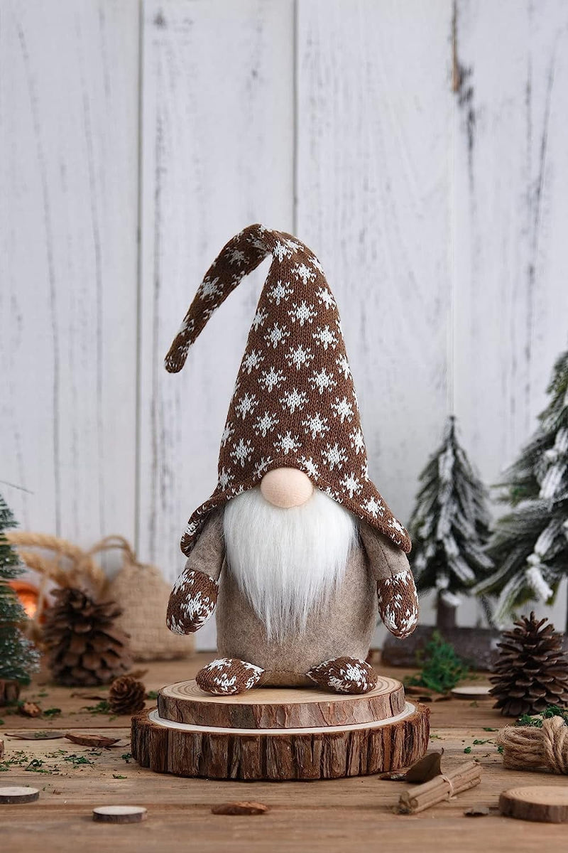 Funoasis Handmade Christmas Plush Gnomes Home Tomte Gnome for All Seasons Swedish Dwarf Figurine Coffee Corner Decorations 16 Inches (Khaki) Home & Garden > Decor > Seasonal & Holiday Decorations SR Crafts Co., Ltd   