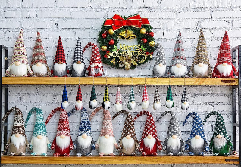 Funoasis Handmade Christmas Plush Gnomes Home Tomte Gnome for All Seasons Swedish Dwarf Figurine Coffee Corner Decorations 16 Inches (Khaki) Home & Garden > Decor > Seasonal & Holiday Decorations SR Crafts Co., Ltd   
