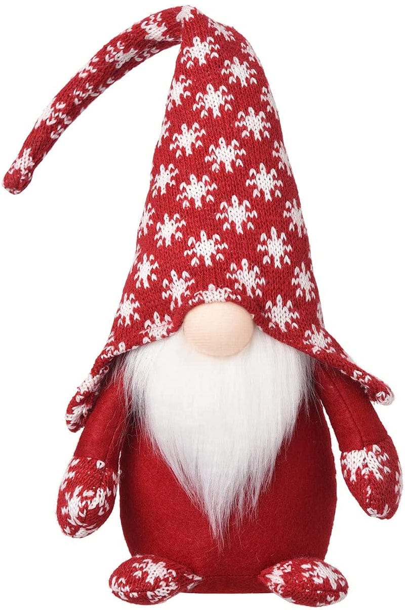 Funoasis Handmade Christmas Plush Gnomes Home Tomte Gnome for All Seasons Swedish Dwarf Figurine Coffee Corner Decorations 16 Inches (Khaki) Home & Garden > Decor > Seasonal & Holiday Decorations SR Crafts Co., Ltd Red  