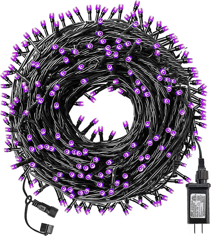 FUNPENY 300 LED Indoor String Lights, 100 FT Plug in Waterproof String Lights with 8 Modes for Halloween Thanksgiving Christmas Garden Decoration, Indoor and Outdoor Decoration Home & Garden > Lighting > Light Ropes & Strings FUNPENY Purple  