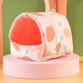 Galand Guinea Pig Bed Nest Cartoon Pattern Pet Hideout Cave Cozy Hamster House Large Hideout Warm Small Animal Hamster Squirrel Bed House Cage Accessories Pink Fox S Animals & Pet Supplies > Pet Supplies > Bird Supplies > Bird Cages & Stands Galand Rose Red Strawberry Small 