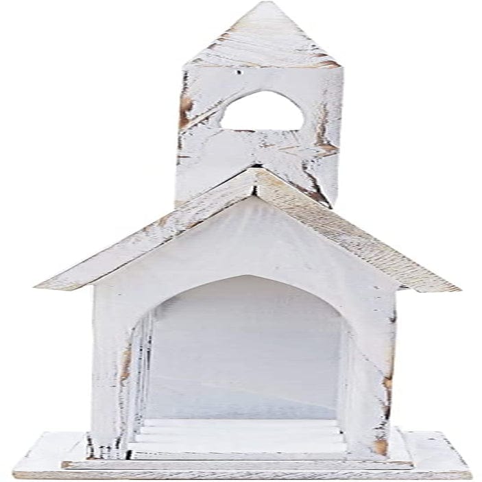GALLERIE II Church Card Mail Holder Rustic Wood Distressed Table Home Decor Decoration for Christmas Xmas Holiday Everyday Cream
