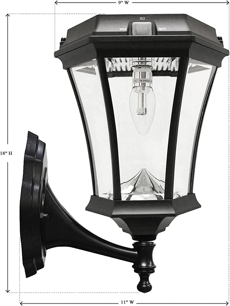 GAMA Sonic Solar Outdoor Post Light, Victorian Bulb, White Aluminum, 1-Light with 3 Mounting Options, 3-Inch Fitter for Lamp Posts, Flat Mount for Column Lights and Wall Sconce Mount (94B033) Home & Garden > Lighting > Lamps Gama Sonic   