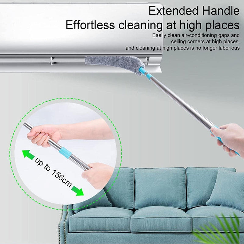 Gaps Dust Cleaner Brush under Appliances Cleaning Tool, Microfiber Gaps Cleaning Duster Long Handle 60 Inches Washable and Retractable Flat Duster Brush for Sofa Bed Furniture Bottom Home & Garden > Household Supplies > Household Cleaning Supplies VAHIGCY   