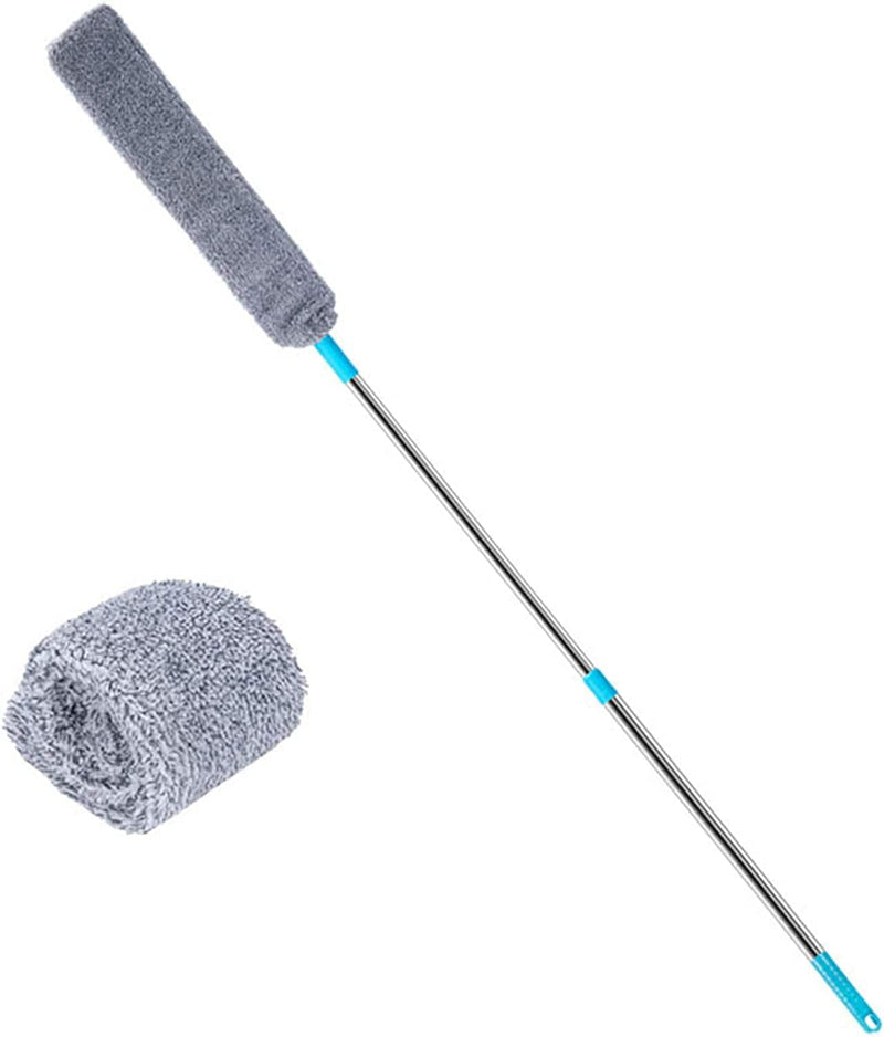 Gaps Dust Mop Microfiber under Furniture & Appliance Mop with Extendable Stainless Steel Pole Wet and Dry Cleaning Tools Gap Dusters for Sofa Bed Furniture Bottom Home & Garden > Household Supplies > Household Cleaning Supplies Foviza A  