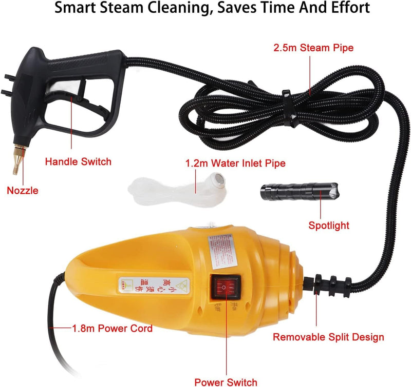 Garosa 120℃ High Pressure Steam Cleaner Portable Handheld Steam Washer High Temperature Pressurized Cleaning Machine with 4 Brushes for All Kinds of Home Appliances Home & Garden > Household Supplies > Household Cleaning Supplies Garosa   