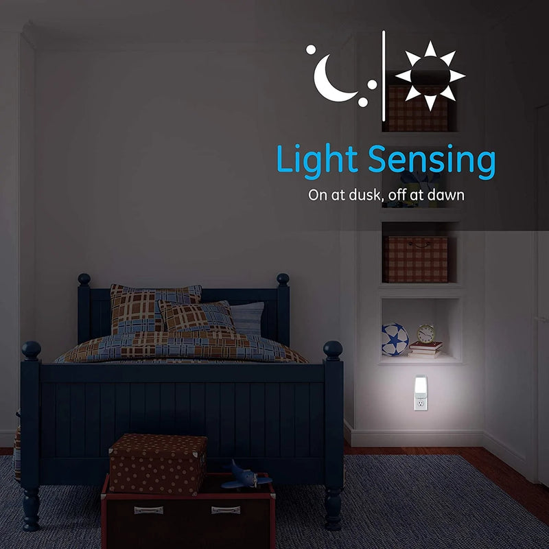 GE 4-In-1 Power Failure LED Night Light, Dusk-To-Dawn Sensor, Foldable Plug, Portable, Flashlight, Ideal for Storm, Outage, Emergency, Blackout, Hurricane, Tornado, White, 29679, 1 Pack Home & Garden > Lighting > Night Lights & Ambient Lighting Jasco Products Company, LLC   