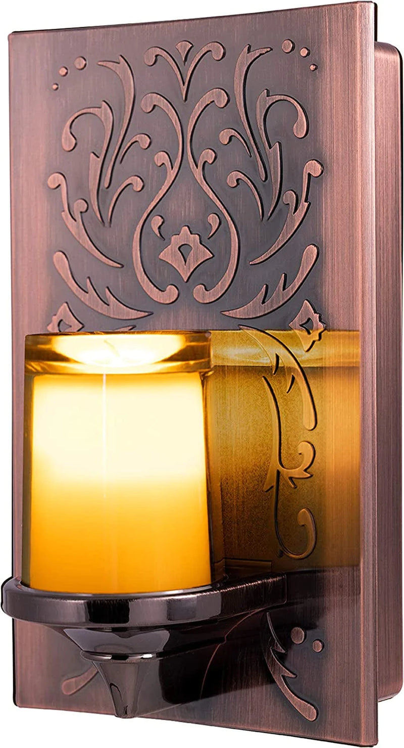 GE LED Candlelite Night Light, Plug-In, Dusk-To-Dawn Sensor, Auto On/Off, Flickers like a Real Candle, Warm Amber Light, Energy Efficient, Guide Light, Decorative, Oil-Rubbed Bronze Finish, 11258 Home & Garden > Lighting > Night Lights & Ambient Lighting GE Oil Rubbed Bronze | CandleLite  