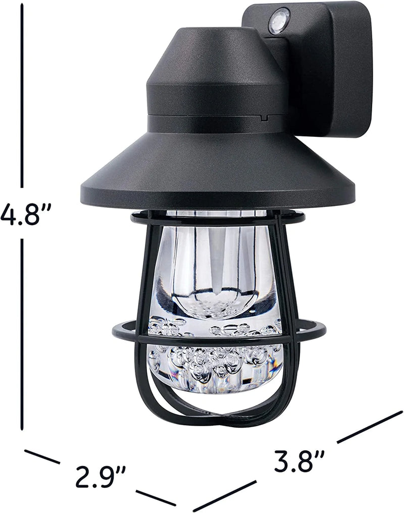 GE LED Vintage Night Light, Plug-In, Dusk-To-Dawn, Farmhouse, Rustic, Home Décor, Ul-Certified, Ideal Nightlight for Bedroom, Bathroom, Kitchen, Hallway, 44737, Black, 2 Pack