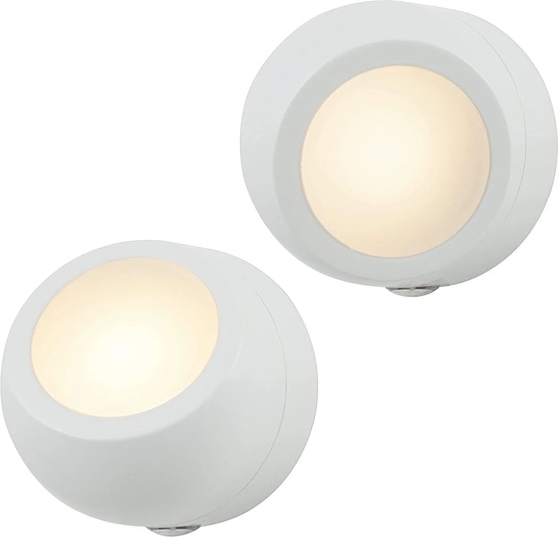 GE Rotating LED Night Light, Plug-In, 360° Directional, Dusk-To-Dawn Sensor, Ul-Certified, Energy Efficient, Ideal for Bedroom, Bathroom, Stairs, Hallway, 31533, 2 Pack, White, 2 Count Home & Garden > Lighting > Night Lights & Ambient Lighting Jasco Products Company, LLC 2 Pack  
