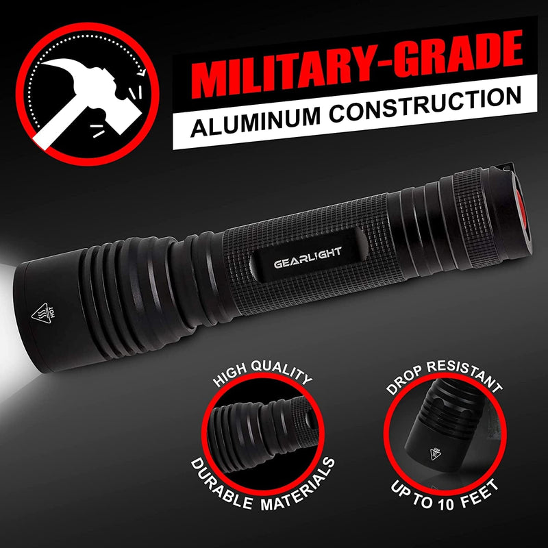 Gearlight S2000 LED Flashlight - Super Bright, Powerful, Mid-Size Tactical Flashlights with High Lumens for Outdoor Activity & Emergency Use Hardware > Tools > Flashlights & Headlamps > Flashlights GearLight   