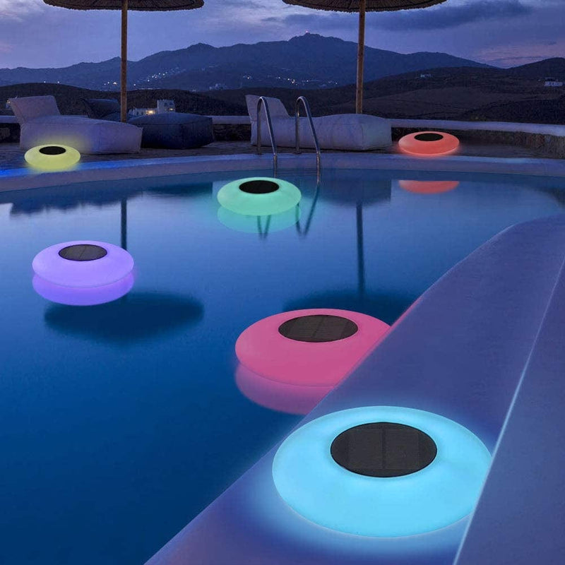 GEEDIAR Floating Pool Lights Solar Swimming Pool Light with 16 Color Changing Outdoor Decorations Light Waterproof LED Lights for Patio,Garden and Pool Home & Garden > Pool & Spa > Pool & Spa Accessories GEEDIAR A version  