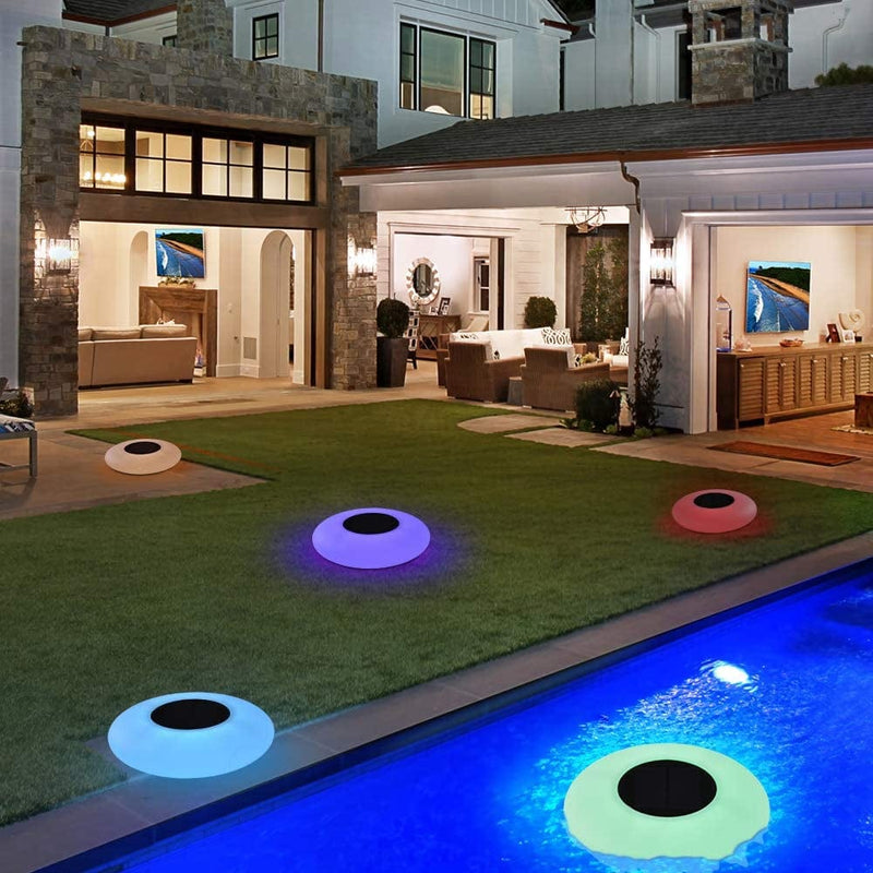 GEEDIAR Floating Pool Lights Solar Swimming Pool Light with 16 Color Changing Outdoor Decorations Light Waterproof LED Lights for Patio,Garden and Pool Home & Garden > Pool & Spa > Pool & Spa Accessories GEEDIAR   