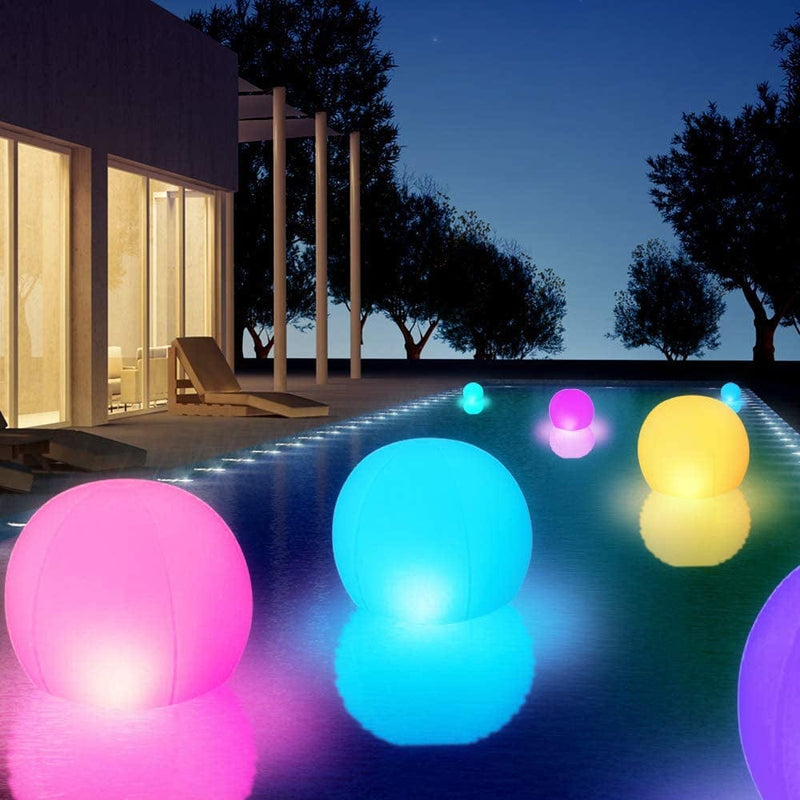 GEEDIAR Floating Pool Lights Solar Swimming Pool Light with 16 Color Changing Outdoor Decorations Light Waterproof LED Lights for Patio,Garden and Pool Home & Garden > Pool & Spa > Pool & Spa Accessories GEEDIAR 2 Pcs  