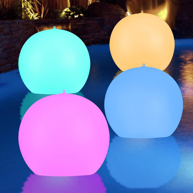GEEDIAR Floating Pool Lights Solar Swimming Pool Light with 16 Color Changing Outdoor Decorations Light Waterproof LED Lights for Patio,Garden and Pool Home & Garden > Pool & Spa > Pool & Spa Accessories GEEDIAR 4 Pcs  