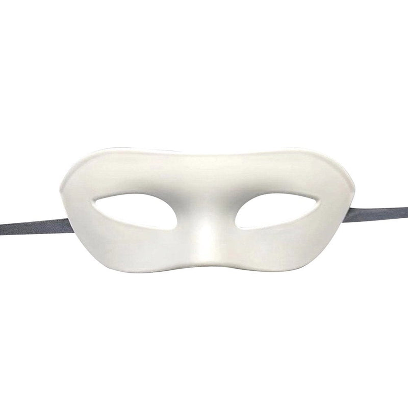 Gentleman Style Half Face Mask Solid Color Halloween Party Cosplay Costume Prop for Men Apparel & Accessories > Costumes & Accessories > Masks RXJ826- One Size White 