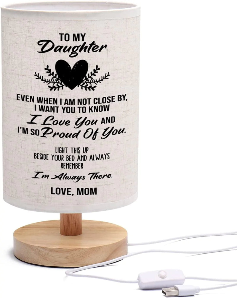 Gifts for Daughter from Mom- Table Lamp for Daughter, Night Light Christmas Birthdays Wedding Graduation Gifts- Idea Gifts for Daughter