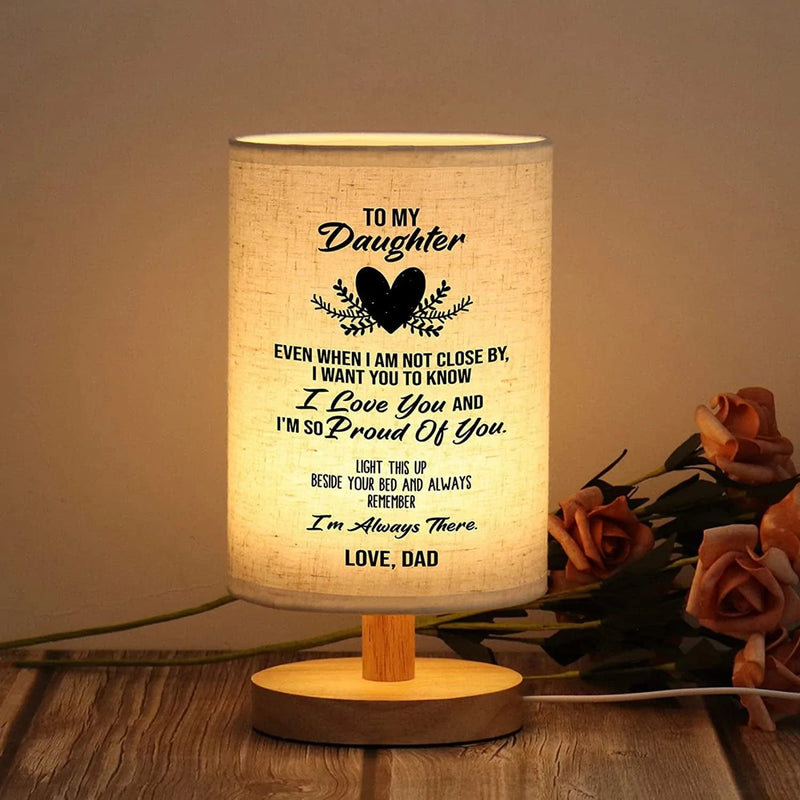 Gifts for Daughter from Mom- Table Lamp for Daughter, Night Light Christmas Birthdays Wedding Graduation Gifts- Idea Gifts for Daughter