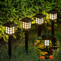 GIGALUMI 6 Pack Metal Solar Outdoor Lights, Bronze Finshed Landscape Path Lights, Glass Lamp, Waterproof Led Solar Pathway Lights for Lawn, Patio, Yard, Garden, Pathway, Walkway and Driveway Home & Garden > Lighting > Lamps GIGALUMI ‎3"D x 3"W x 15"H 12 PACK 