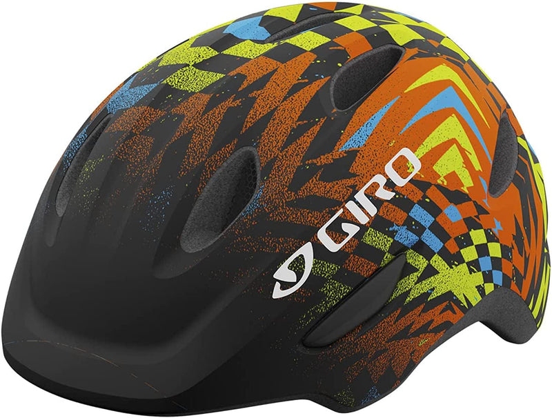 Giro Scamp Youth Recreational Cycling Helmet Sporting Goods > Outdoor Recreation > Cycling > Cycling Apparel & Accessories > Bicycle Helmets Giro Matte Black Check Fade X-Small (45-49 cm) 