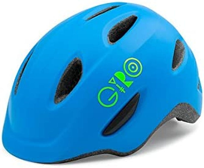 Giro Scamp Youth Recreational Cycling Helmet Sporting Goods > Outdoor Recreation > Cycling > Cycling Apparel & Accessories > Bicycle Helmets Giro Matte Blue/Lime (Discontinued) X-Small (45-49 cm) 