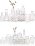 Glass Bud Vase Set of 10 - Small Vases for Flowers, Clear Bud Vases in Bulk, Cute Glass Vases for Centerpieces, Mini Vintage Vase for Rustic Wedding Decorations, Home Table Flower Decor Home & Garden > Decor > Seasonal & Holiday Decorations Bonne Ambiance Clear-style1&2 20 PCS 