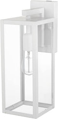 Globe Electric 44176 1-Light Outdoor Indoor Wall Sconce, Matte Black, Glass Panes, Weather Resistant, Wall Lighting, Wall Lamp Dimmable, Kitchen Sconces Wall Lighting, Home Improvement, Porch Light Home & Garden > Lighting > Light Ropes & Strings Globe Electric Matte White  