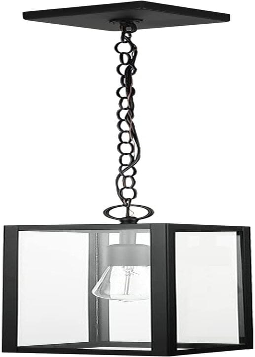 Globe Electric 44176 1-Light Outdoor Indoor Wall Sconce, Matte Black, Glass Panes, Weather Resistant, Wall Lighting, Wall Lamp Dimmable, Kitchen Sconces Wall Lighting, Home Improvement, Porch Light Home & Garden > Lighting > Light Ropes & Strings Globe Electric Matte Black (Pendant)  