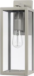 Globe Electric 44176 1-Light Outdoor Indoor Wall Sconce, Matte Black, Glass Panes, Weather Resistant, Wall Lighting, Wall Lamp Dimmable, Kitchen Sconces Wall Lighting, Home Improvement, Porch Light Home & Garden > Lighting > Light Ropes & Strings Globe Electric Matte Gray  